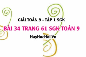 Giải bài 34 trang 61 SGK Toán 9 tập 1